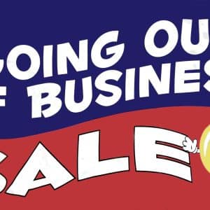 GOING OUT OF BUSINESS VINYL BANNER