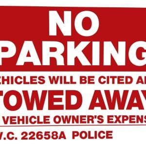 NO PARKING