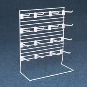 COUNTER TOP SLOTTED GRID DISPLAY WHITE