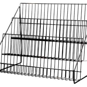 THREE LEVEL COUNTER SHELF RACK BLACK