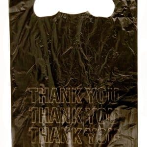 PLASTIC T-SHIRT BAG BLACK