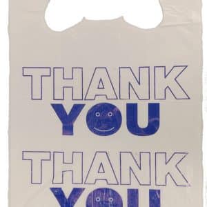 PLASTIC T-SHIRT BAG WHITE