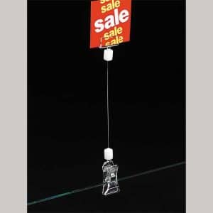 SMALL CLIP SIGN HOLDER WITH WIRE STEM