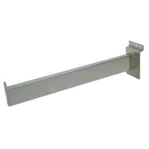 SLATWALL RECTANGULAR 12" LONG STRAIGHT FACE OUT ARM, CHROME