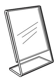 ACRYLIC SLANT BACK SIGN HOLDER 5 X 3