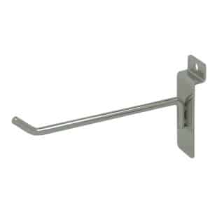 6" CHROME SLATWALL HOOK - 1/4"