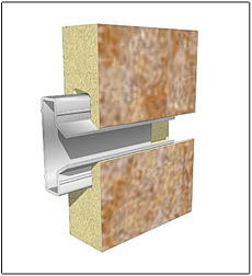 CHERRY SLATWALL WITH ALUMINUM INSERTS 4'H X 8'L - Image 3