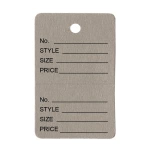 SMALL GREY UNSTRUNG 2 PART TAG