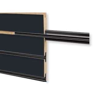 BLACK SLATWALL WITH BLACK ALUMINUM INSERTS 4’H X 8’L