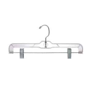 14″ PLASTIC PANTS HANGER – CLEAR