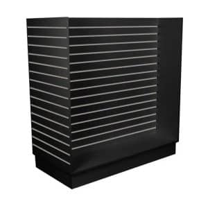 GONDOLA SLATWALL MERCHANDISER BLACK W/ALUM INSERTS